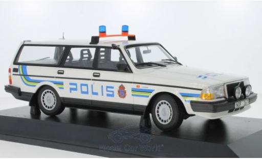 Diecast model cars Volvo 240 GL Estate Polis Sweden 1986 1/18 Minichamps