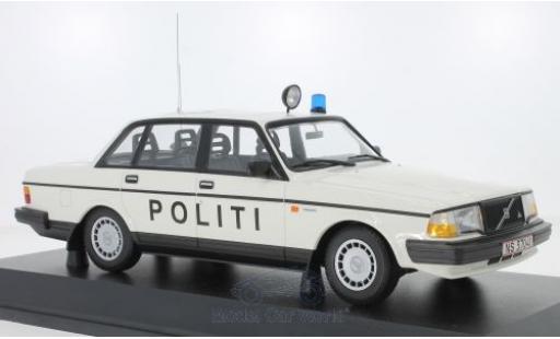 Diecast model cars Volvo 240 GL Politi Danmark 1986 1/18 Minichamps