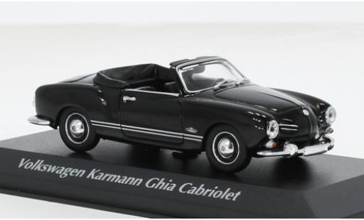 Diecast model cars Volkswagen Karmann Ghia Cabriolet Ghia Convertible black 1955 1/43 Minichamps