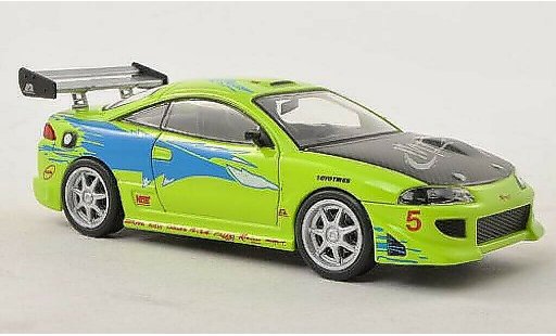 Mitsubishi Eclipse Base 1/43 Greenlight Tuning green with Dekor Fast & Furious 1995 diecast model cars