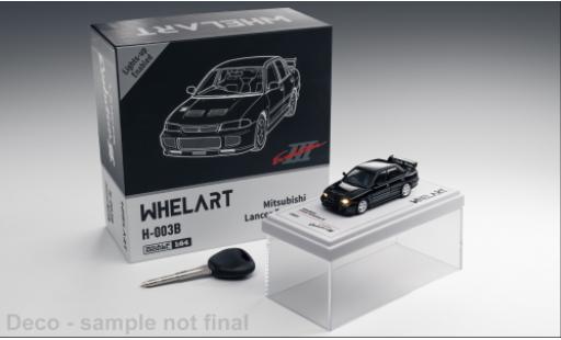Diecast model cars Mitsubishi Lancer Evolution III black 1/64 WhelArt