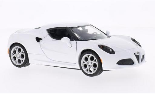 Diecast model cars Alfa Romeo 4C coupe white 1/24 Motormax