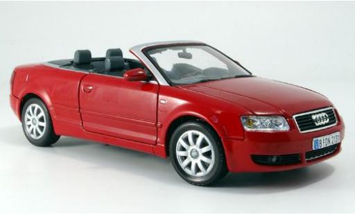 Diecast model cars Audi A4 cabriolet Convertible red 2004 1/18 Motormax
