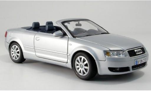 Diecast model cars Audi A4 cabriolet Convertible grey sans Vitrine 1/18 Motormax