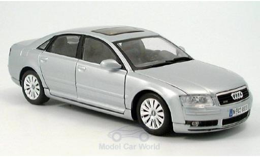 Diecast model cars Audi A8 berline grey 2004 1/18 Motormax