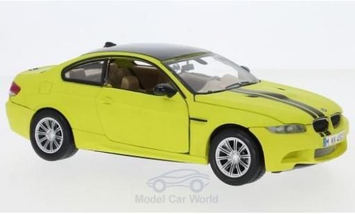 Diecast model cars Bmw M3 Coupe matt-yellow/black 2008 1/24 Motormax