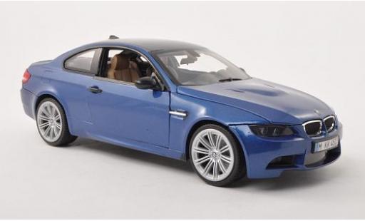 Diecast model cars Bmw M3 coupe (E92M) metallic blue/carbon 2008 1/18 Motormax