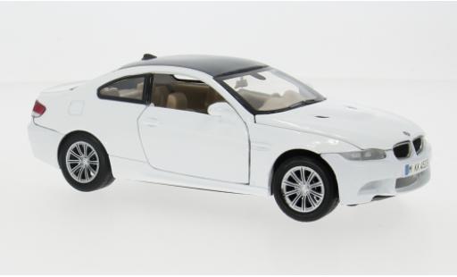 Diecast model cars Bmw M3 coupe (E92M) white/carbon 1/24 Motormax