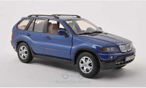 Diecast model cars Bmw X5 E53 () metallic blue 1/18 Motormax