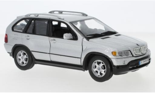 Diecast model cars Bmw X5 suv (E53) grey 1/24 Motormax