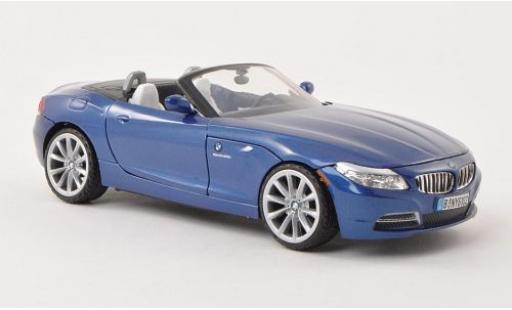 Diecast model cars Bmw Z4 roadster (E89) metallic blue 2010 1/24 Motormax