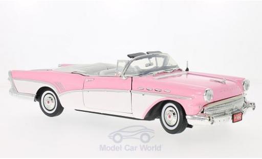Diecast model cars Buick Roadmaster Convertible pink/white 1957 1/18 Motormax