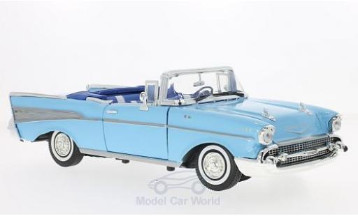 Diecast model cars Chevrolet Bel Air Convertible blue 1957 1/18 Motormax