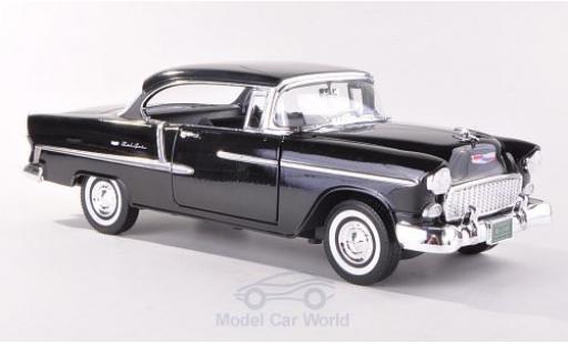 Diecast model cars Chevrolet Bel Air Coupe Hardtop black 1955 1/18 Motormax