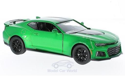 Diecast model cars Chevrolet Camaro ZL1 metallic green 2017 1/24 Motormax
