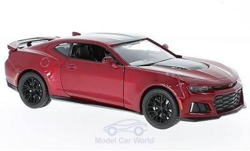 Diecast model cars Chevrolet Camaro ZL1 metallic red 2017 1/24 Motormax