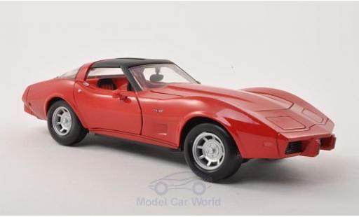Diecast model cars Chevrolet Corvette Coupe C3 red 1979 without Vitrine 1/24 Motormax