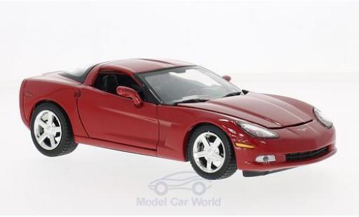 Diecast model cars Chevrolet Corvette Coupe (C6) red 2005 without Vitrine 1/24 Motormax