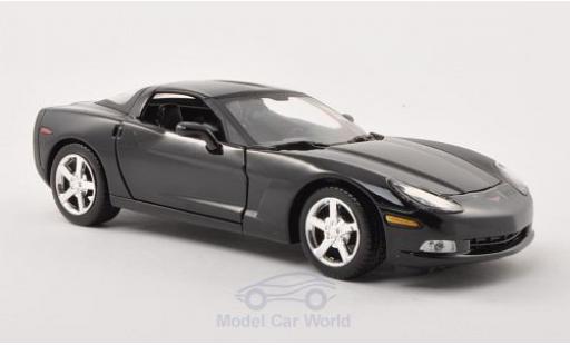 Diecast model cars Chevrolet Corvette Coupe (C6) black 2005 1/24 Motormax