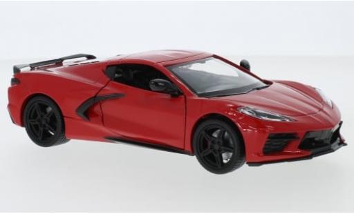 Diecast model cars Chevrolet Corvette Stingray C8 red 2020 1/24 Motormax