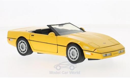 Diecast model cars Chevrolet Corvette Convertible (C4) yellow 1986 1/24 Motormax