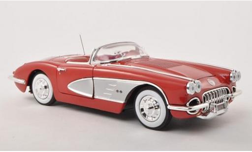 Diecast model cars Chevrolet Corvette Convertible red 1958 sans Vitrine 1/18 Motormax