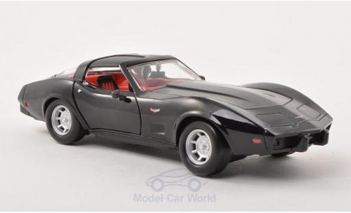 Diecast model cars Chevrolet Corvette Coupe black 1979 without Vitrine 1/24 Motormax