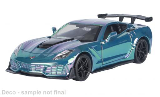 Diecast model cars Chevrolet Corvette ZR1 turquoise 2019 1/24 Motormax