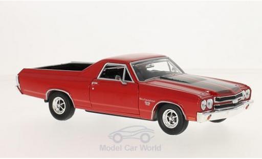 Diecast model cars Chevrolet El Camino pickup red/black 1970 1/24 Motormax