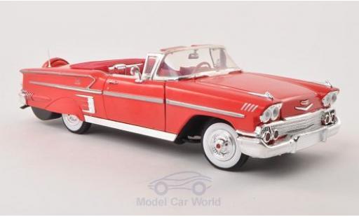 Diecast model cars Chevrolet Impala Convertible red 1958 1/18 Motormax