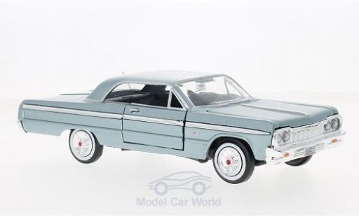 Diecast model cars Chevrolet Impala Sedan metallic blue 1964 without Vitrine 1/24 Motormax