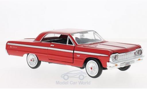 Diecast model cars Chevrolet Impala Sedan red 1964 1/24 Motormax