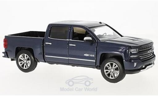Diecast model cars Chevrolet Silverado pickup Centennial Edition metallic blue 2018 1/27 Motormax
