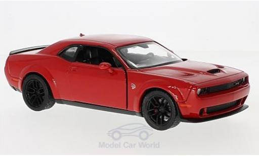 Diecast model cars Dodge Challenger SRT Hellcat Wide-Body red 2018 1/24 Motormax