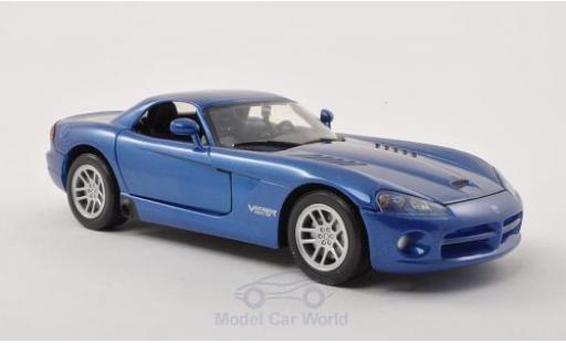 Diecast model cars Dodge Viper SRT 10 - Hard Top metallic blue 2003 without Vitrine 1/24 Motormax