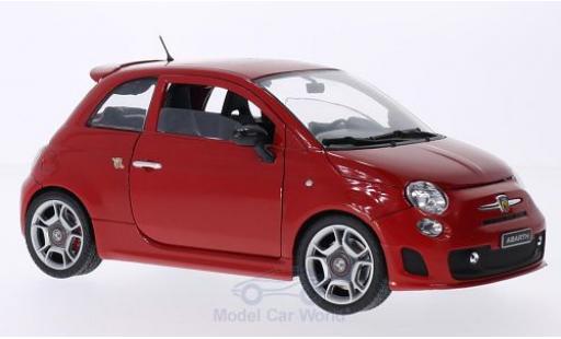 Diecast model cars Fiat 500 Abarth red 2008 1/18 Motormax