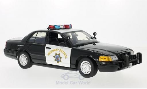 Diecast model cars Ford Crown Police Interceptor Victoria California Highway Patrol 2001 1/18 Motormax