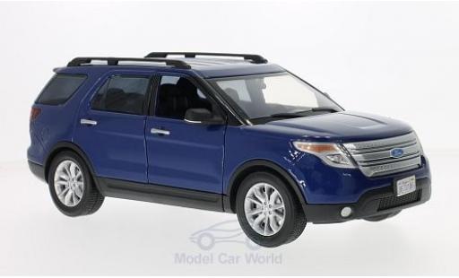 Diecast model cars Ford Explorer XLT blue 2015 1/18 Motormax