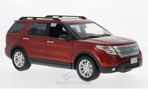 Diecast model cars Ford Explorer XLT red 2015 1/18 Motormax
