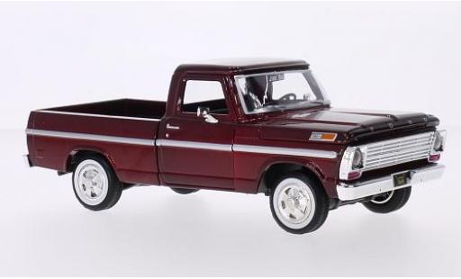 Diecast model cars Ford F-100 Pickup 00 metallic red 1969 1/24 Motormax