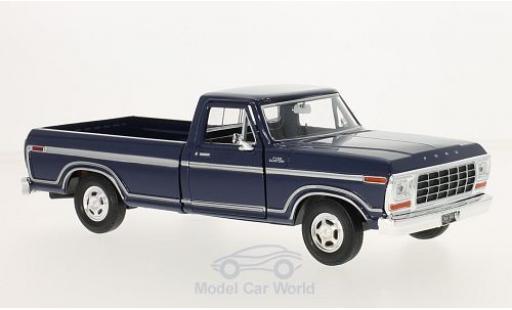 Diecast model cars Ford F-150 Pickup 50 Custom blue 1979 1/24 Motormax