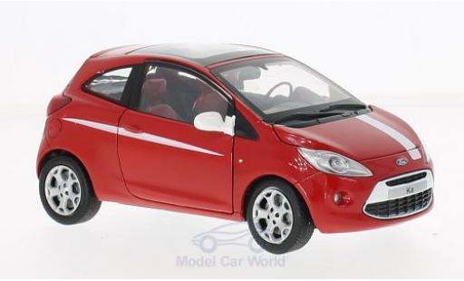 Diecast model cars Ford Ka Berline red/white 1/24 Motormax