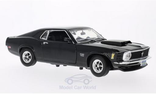 Diecast model cars Ford Mustang Boss 429 black 1970 without Vitrine 1/18 Motormax