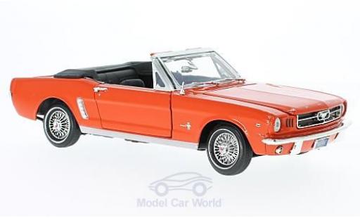 Diecast model cars Ford Mustang Convertible orange 1964 1/18 Motormax