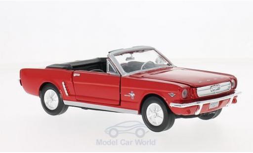 Diecast model cars Ford Mustang Convertible red 1964 without Vitrine 1/24 Motormax