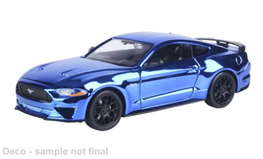 Diecast model cars Ford Mustang GT blue 2018 1/24 Motormax