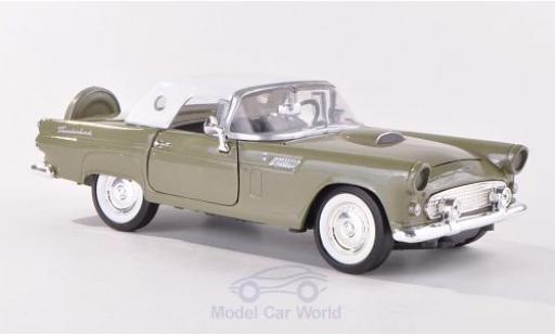 Diecast model cars Ford Thunderbird Two-Seater metallic green/white 1956 without Vitrine 1/24 Motormax