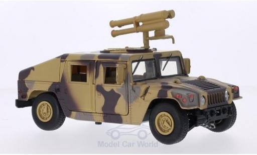 Diecast model cars Hummer Humvee Base mit Starburst Raketenwerfer camouflage 1/24 Motormax