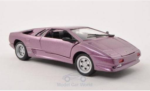 Diecast model cars Lamborghini Diablo Base metallic purple without Vitrine 1/24 Motormax