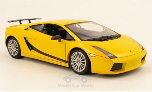 Diecast model cars Lamborghini Gallardo Superleggera metallic yellow 1/18 Motormax